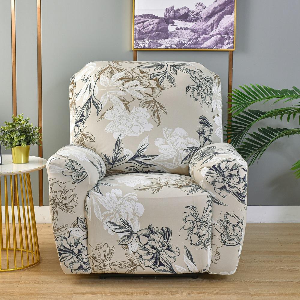 Elastic All-inclusive Sofa Recliner Cover, Printed Four-season Universal Function Single Sofa Cover
