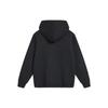 Li Ning Sports Life Collection Solid Color Casual Versatile Fleece Lined Hooded Pullover Sweatshirt Men's Black AWDT747-3