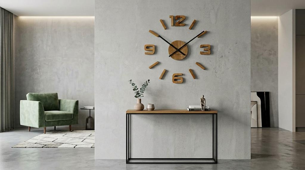 Wooden Oak Wall Clock EKO 75cm