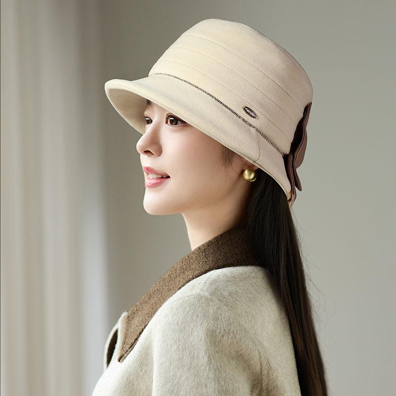 New Wool Retro Fashion Bucket Hat Autumn and Winter Women's Warm Fashion Basin Hat