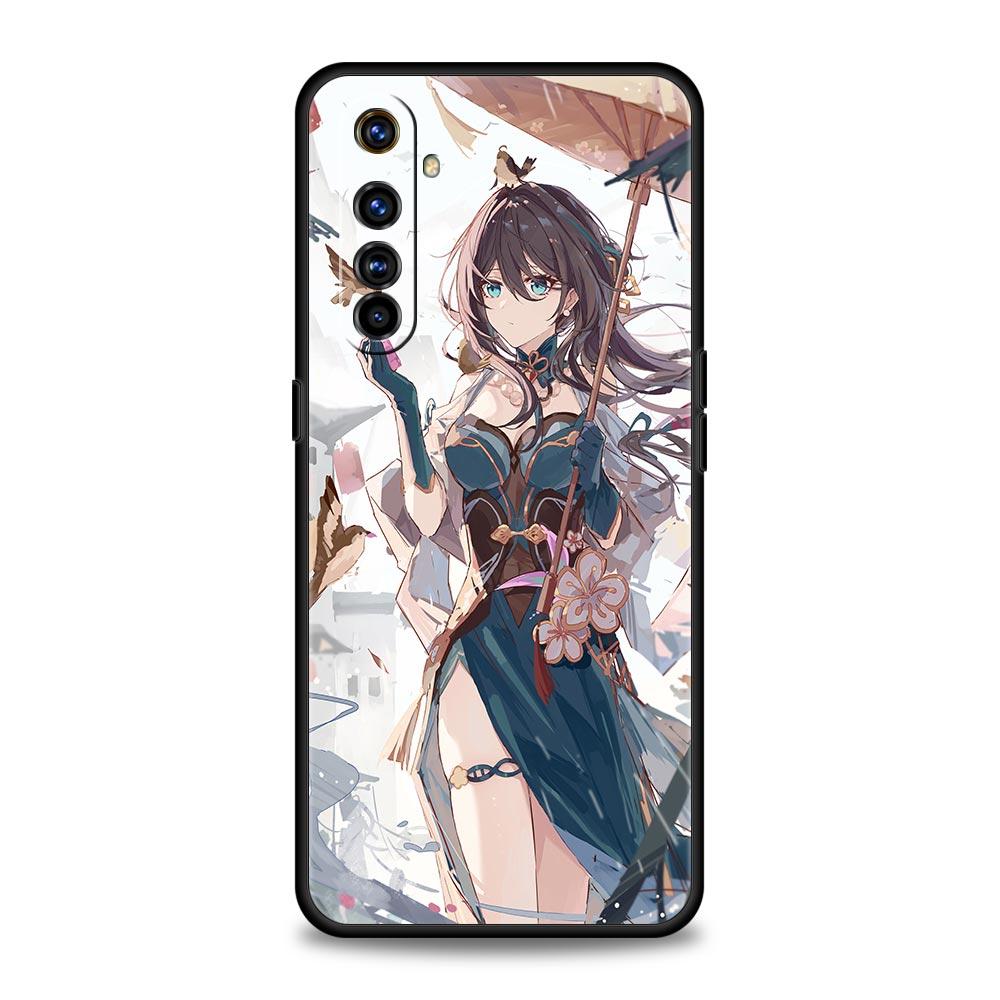 For Realme GT Neo 2 3 3T 5 Phone Case 12 11 5G 10 9 8 5G 7 6 GT5 GT3 GT2 Pro C21 C11 C25 C35 Cover Game Honkai Star Rail Anime