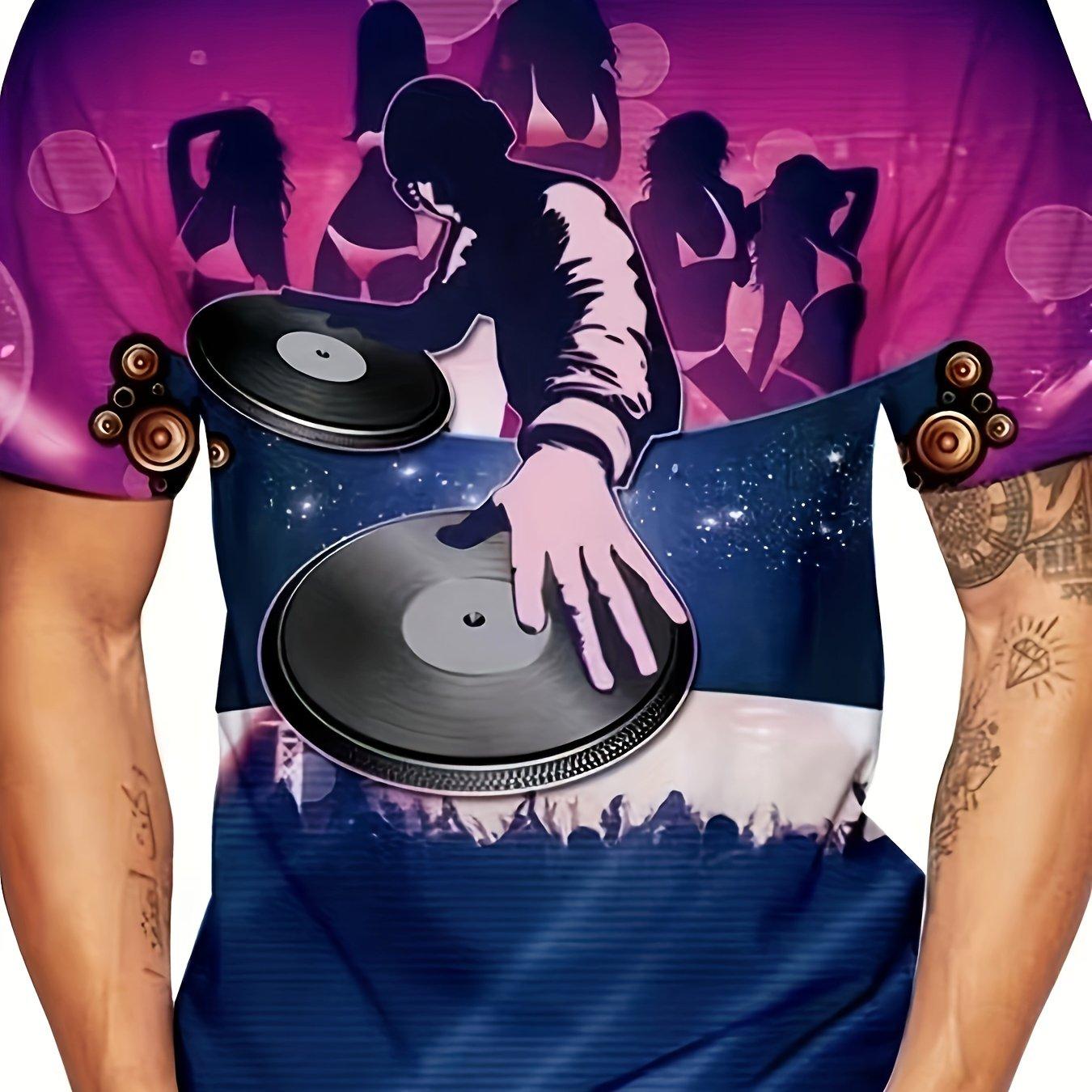 

Мужская спортивная футболка с принтом 3D-персонажа из мультфильма DJ Note S