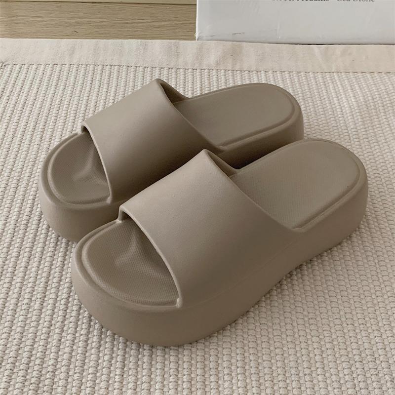 

Повседневная уличная обувь на мягкой толстой подошве, увеличивающая рост, с одним ремешком через плечо, женские пляжные сандалии на плоской подошве 40-41 коричневый