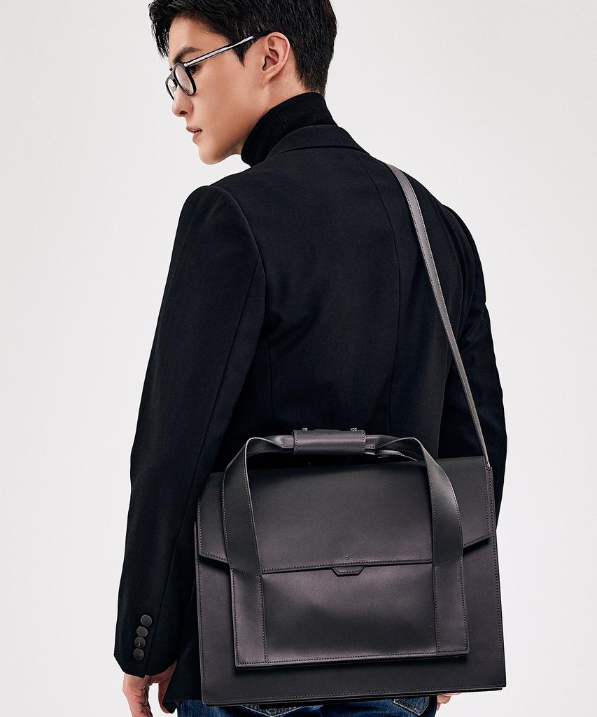 Bedford11Th Polygon Satchel Ceo Bag Gray