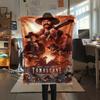 1PC Tombstone Movie Print Flannel Blanket, High quality Comfortable for All Seasons, Home Decor, Warmth and Comfort, Perfect for Christmas Gifts225