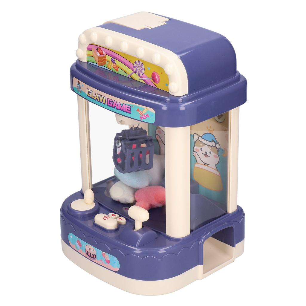 Children Claw Machine Household Mini Candy Doll Claw Machine Game with Light MusicBlue