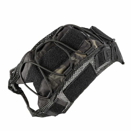OneTigris MC Helmet Cover for Fast PJ Helmets, Black Camouflage, Airsoft Headwear