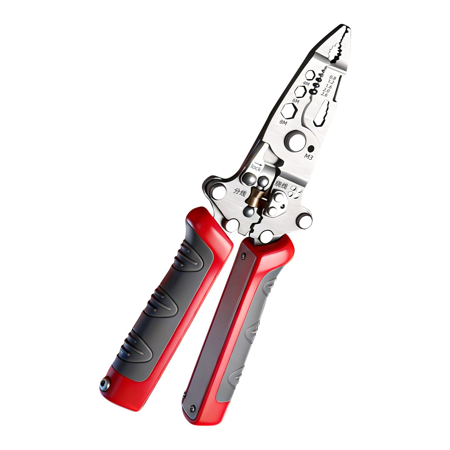 

Foldable Wire Stripping Pliers Crimping Tool - Multifunctional Electrician Pliers, Professional-Grade Electrician Tool