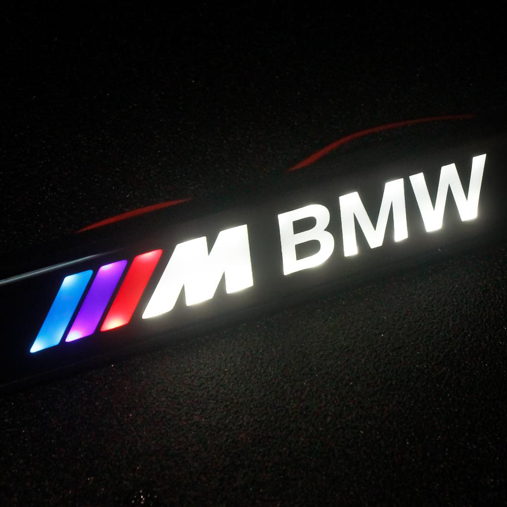 LED Front Grille Mesh Badge Light For BMW M X5 X3 X1 7 5 3 2 1 Series Bumper Grill Glowing Emblem Lamp Replacement Accessory