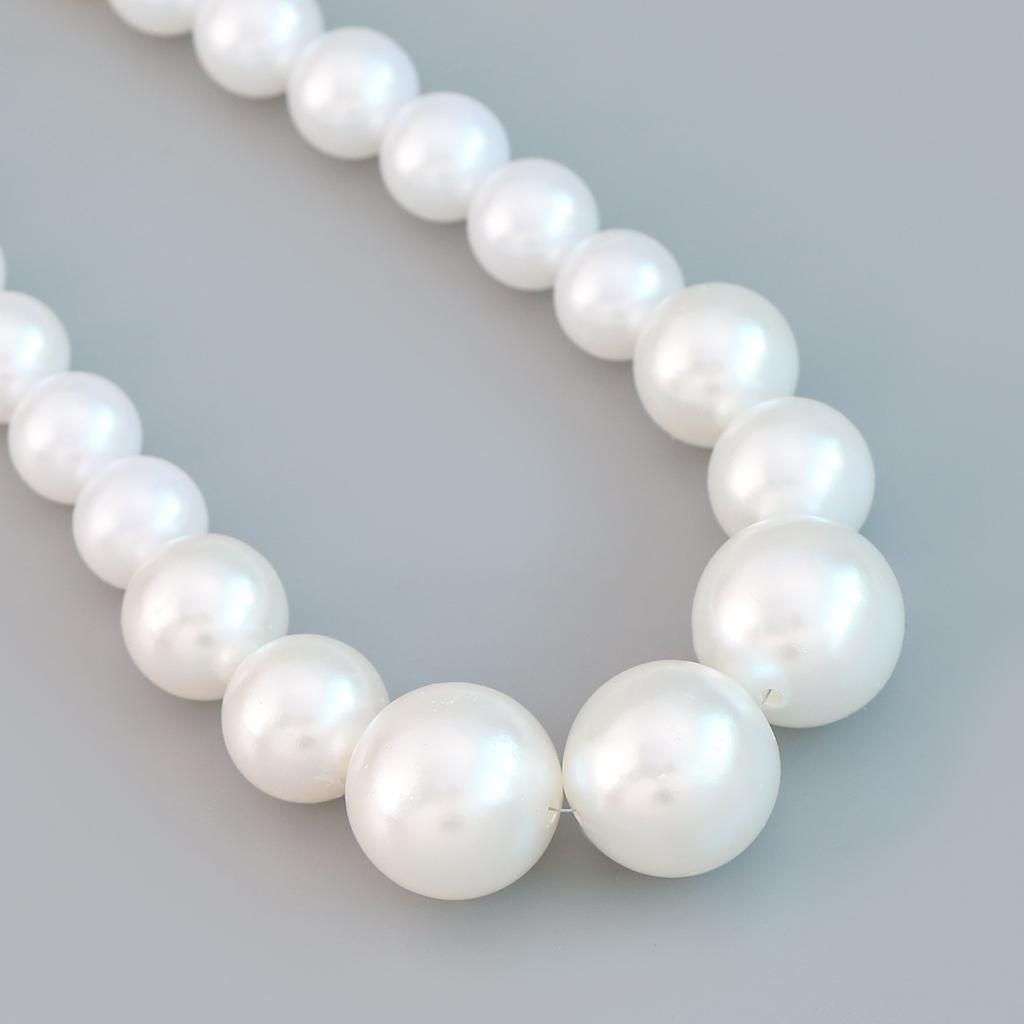 Necklace imitation pearl necklace European and American necklace trend hip-hop accessories set two-piece supply