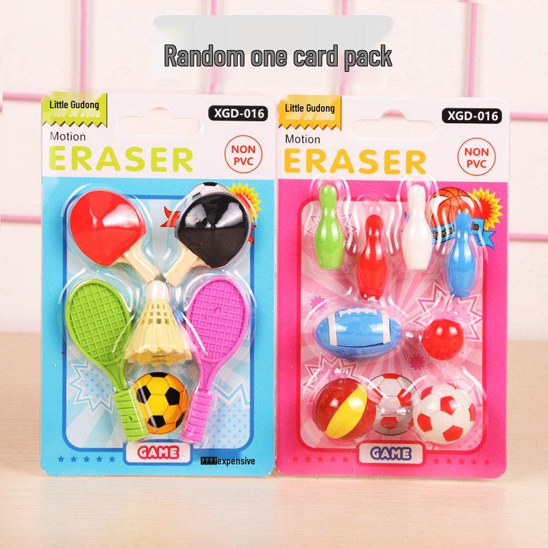Adorable Cartoon Mini Eraser Set for Students – Perfect Back-to-School Gift