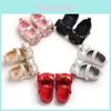 Baby Girl Princess Toddler Shoes With Bow Decor And Cute Solid Color Design For Spring Summer Walks