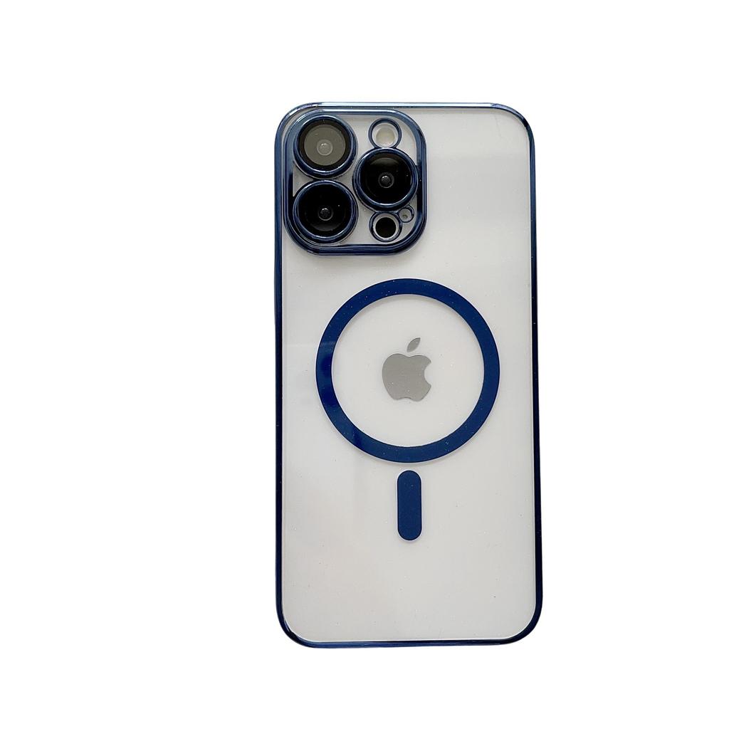 Airbag Electroplated Case, Suitable for IPhone16 Strong Magnetic Attraction Phone Case, Apple 15promax Protective Case 12