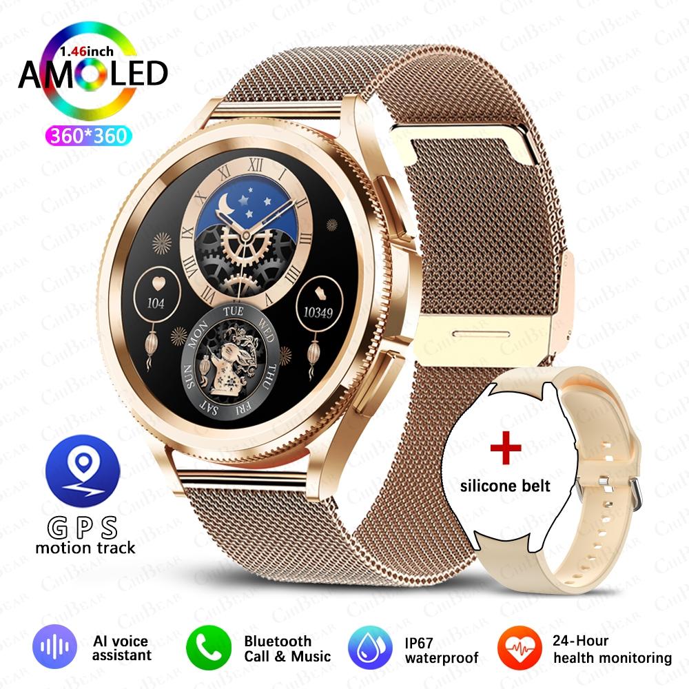 2025 Nuevo Reloj6 Clásico Smartwatch Hombres GPS NFC Deportes Fitness Salud Femenina Frecuencia Cardíaca Impermeable Llamada Bluetooth Reloj Inteligente