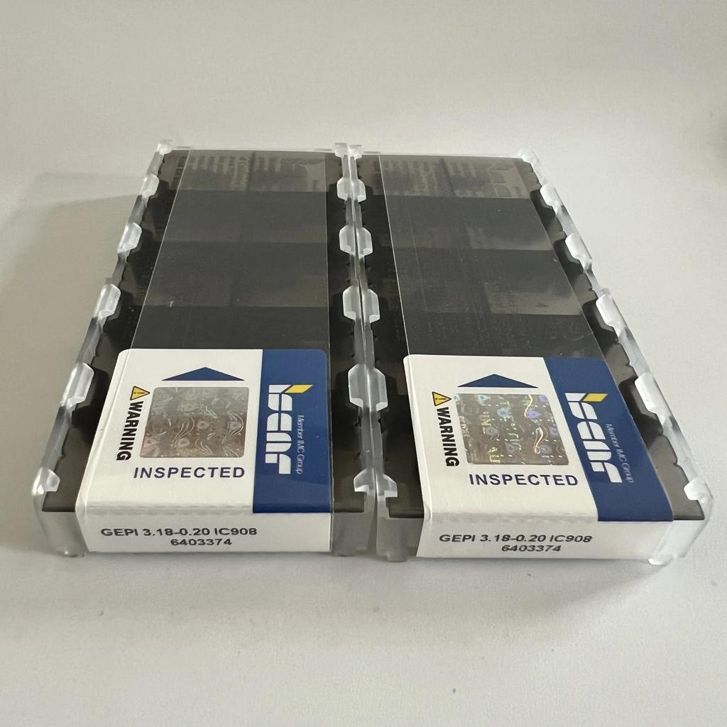 ISCAR / GEPI3.18-0.20 IC908   Industrial indexable carbide inserts 10 Pcs