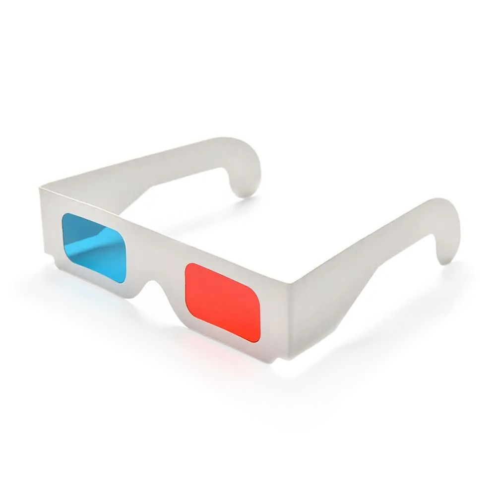 3D Glasses Red Blue Cardboard Paper Glasses 3D TV Movie Game Glasses Portable Universal 3D Gaming Real Cinemas Accessory 5