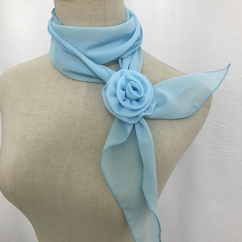 26 Colors Decorative Headscarf Solid  Pink Rose Knitted Scarf Shawl Shawl Flower Sunscreen Headscarf Ladies Office Scarf