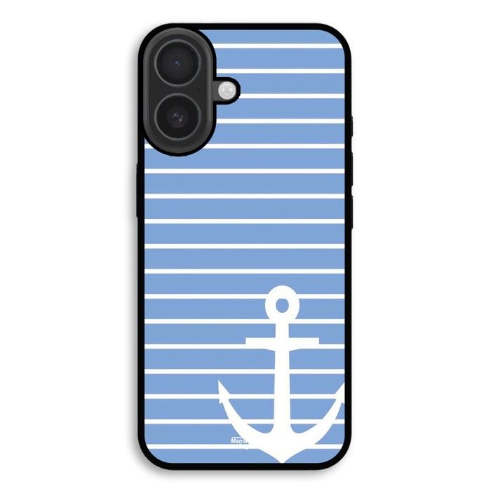Coque de téléphone - MANIACASE - iPhone 17 - Silicone TPU - Souple - Ancre marine bleue