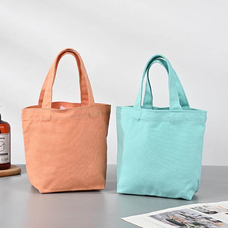 Customized Colorful Cotton Canvas Souvenir Bag - Portable & Cute Handheld Design with Logo Option