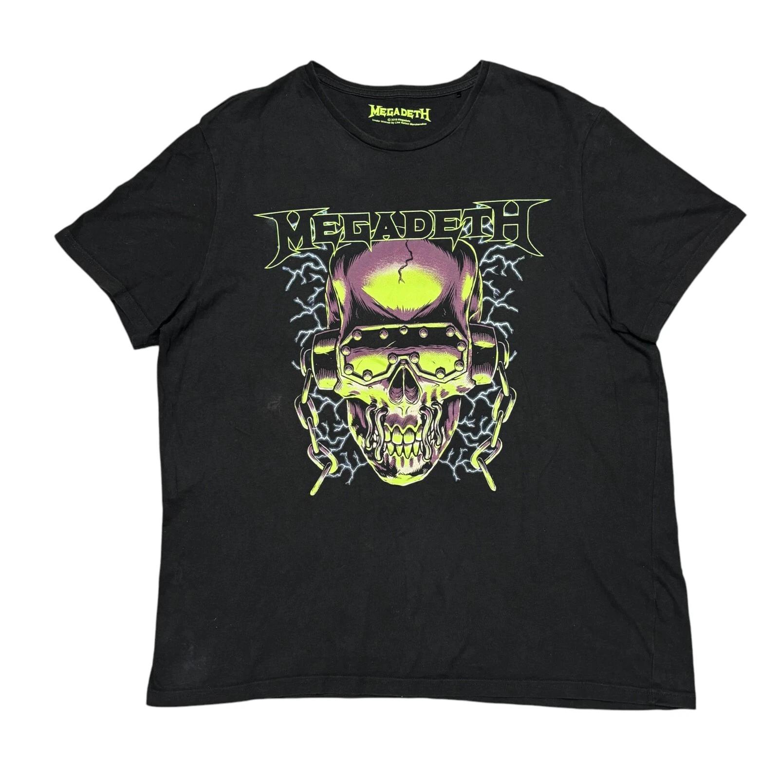 Megadeth Shirt XL Black Tour Concert Metal Band Tee Metallica Slayer Anthrax 90s L