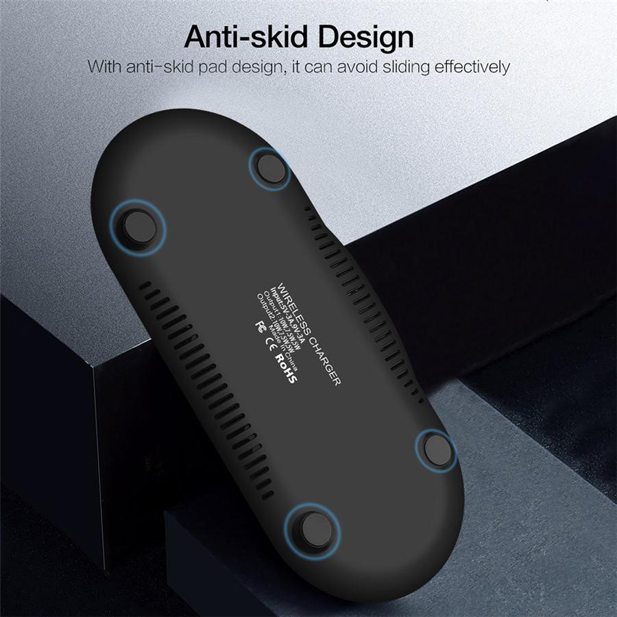20W Double Seat CAR QI Wireless Charger Fast Charging Pad 2 In 1 Desktop Charger for iPhone 11 Pro X XS MAX XR For Samsung S10 S9
