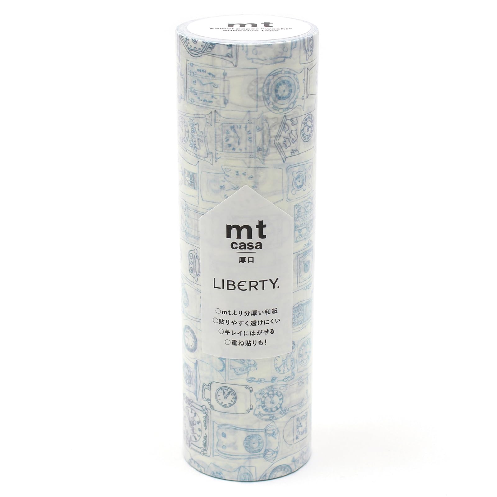

Kamoi Kakoshi Interior Masking Tape mt casa Thick 150mm x 7m Liberty Tick Tock Remake Sheet for Small Item Arrangement Liberty MTCAS043