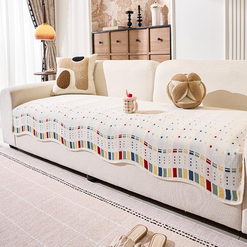 

Новая подушка для дивана с прямым рядом, специальной формы, нерегулярная, высококачественная подушка для сиденья, чехол-полотенце из кожи для дивана на четыре сезона, нескользящий 70*70cm