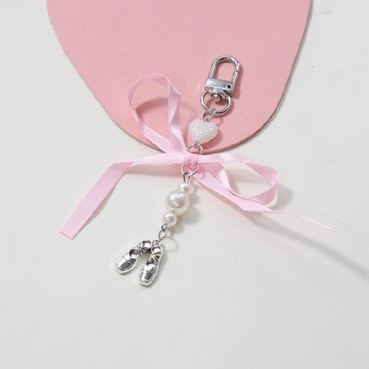 Cute Ballet Shoes Bowknot Keychain Hanging Decorations Keyring Hanging Ornament