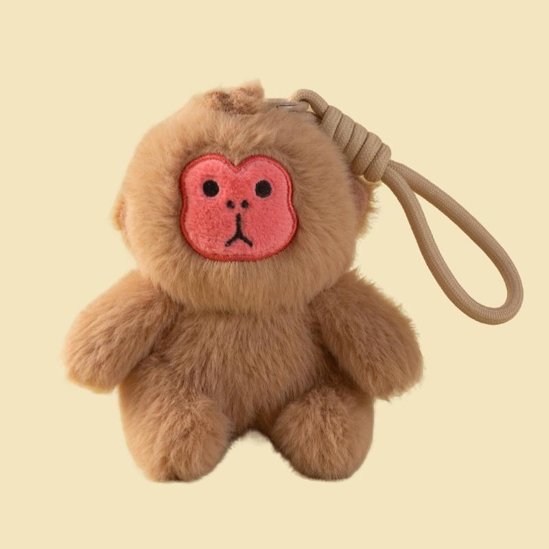 Hot 1pc 12cm Cute Monkey Plush Pendant Keychian Macaque Golden Monkey White-faced Saki Doll Stuffed Animal Toy Kid Birthday Gift 12cm