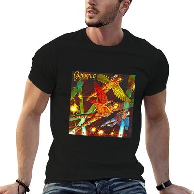 Budgie Band Art Koszulka Budgie Duży Rozmiar Koszulka z Okrągłym Dekoltem