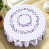 One Purple Lavender Patterned Tablecloth, Featuring Lavender And Butterfly Prints, Embossed Edges