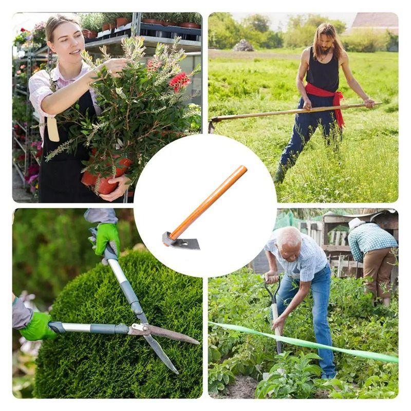 ABMH-Multifunctional Gardening Hoe With Wooden Handle For Household And Agricultural Use