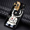 Urocze etui z astronautą dla Apple iPhone 14 11 13 12 Pro 7 XR X XS Max 8 Plus 6 6S 14Pro Czarne Miękkie Etui na Telefon