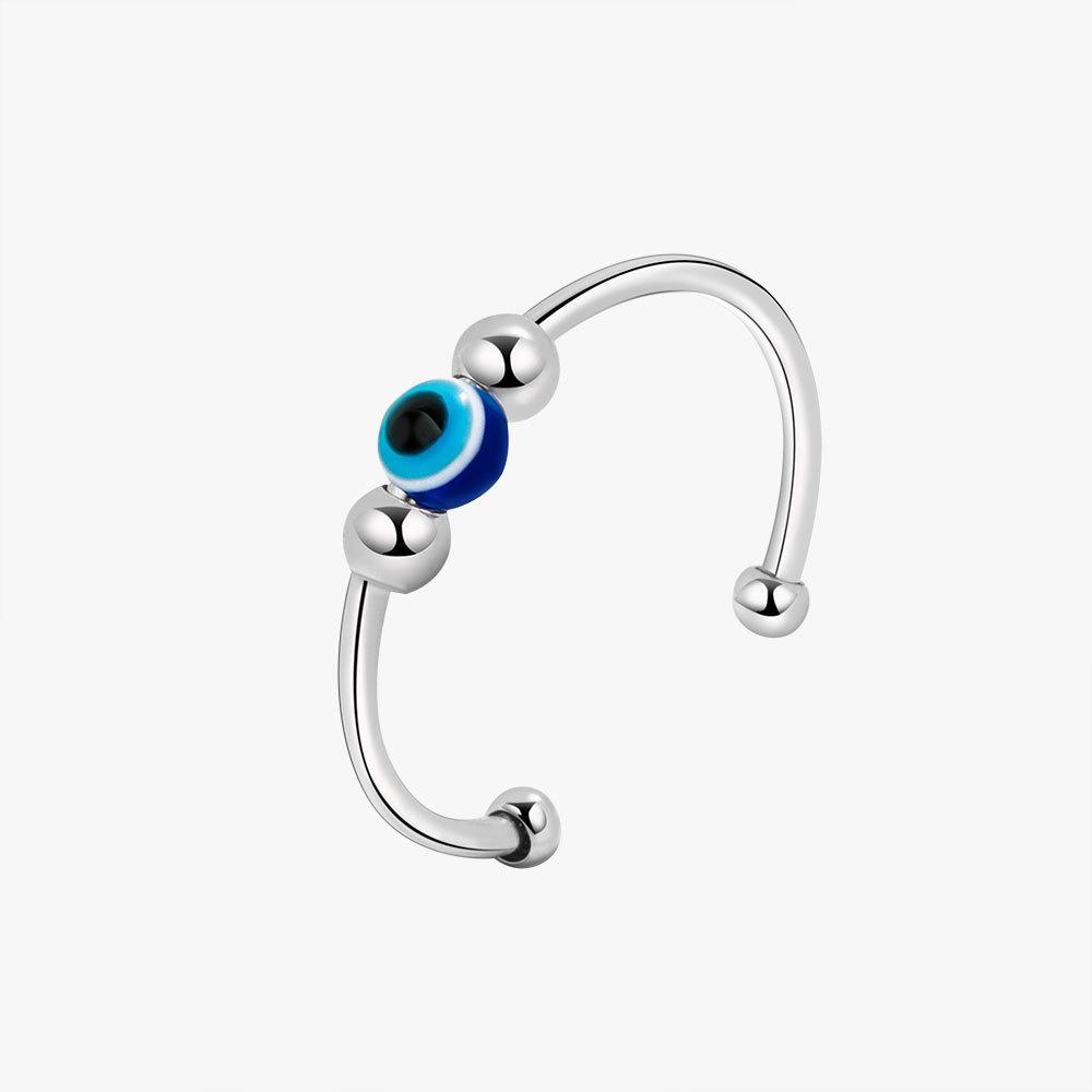 Anti Stress Anxiety Silver Ball Rings 925 Women Men Spinner Fidget Rings Vintage Gold Couple Anillos Jewelry Gift
