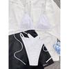 Sexy Halter Pearls Strappy Bikini Female Swimsuit Women Swimwear Two-pieces Bikini set High Cut Bather Bathing Suit Swim