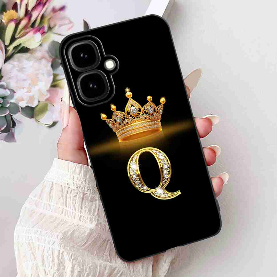 For Infinix Smart 10 4G 6.67" 2025 Case Popular Letter A-Z Crown Soft Silicone TPU Cover For Infinix Smart10 smart10 Phone Cases