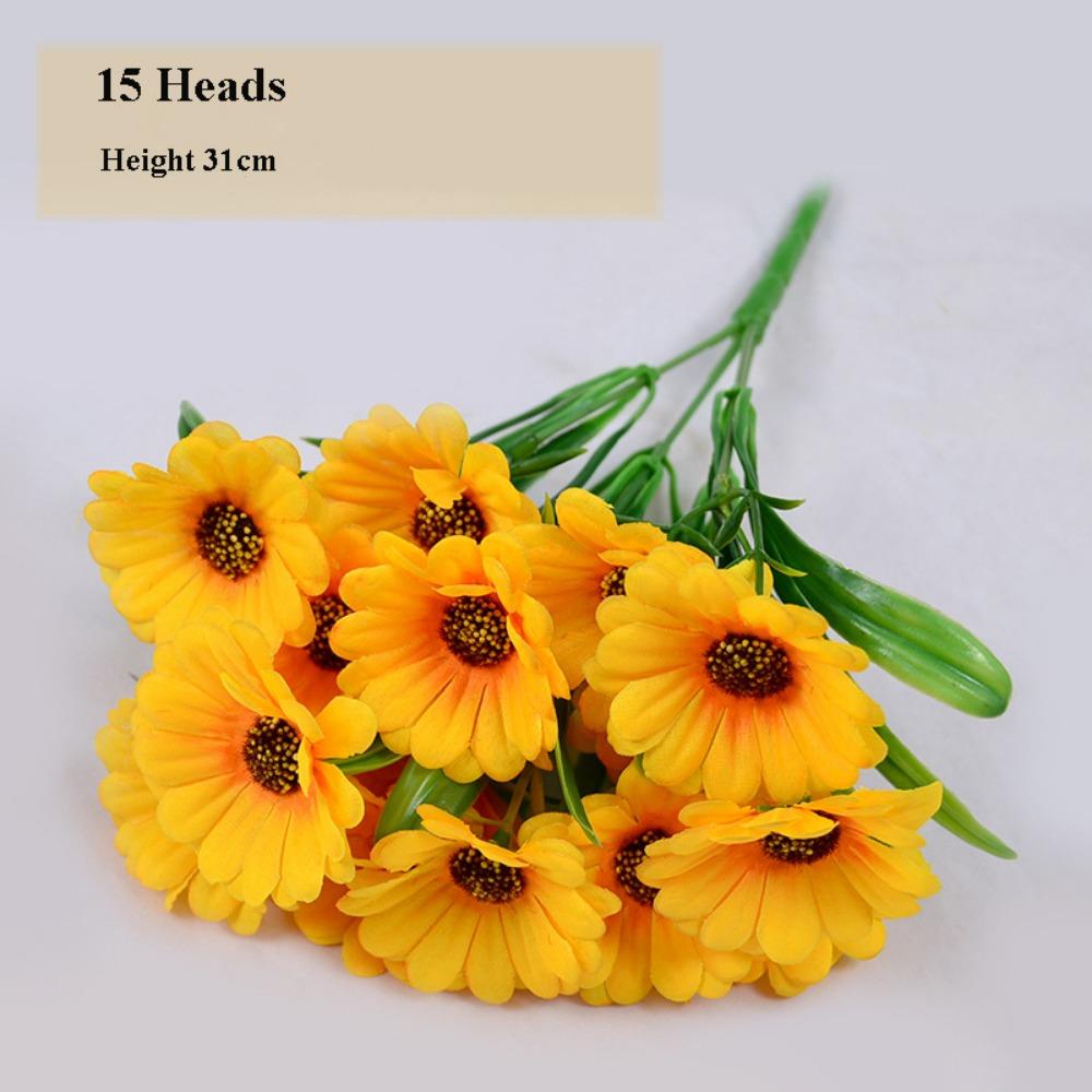 5/7/13 Heads Autumn Decoration Flower Yellow 10 Styles Yellow Sunflower Silk Artificial Sunflower Party Garden Decor