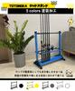 TOTOMOKA Rod Stand, Fishing Rod Stand, Rod Holder, Fishing Rod Storage, with Casters, Holds 24 Rods, Aluminum, Easy Assembly (Gunmetal Gray)