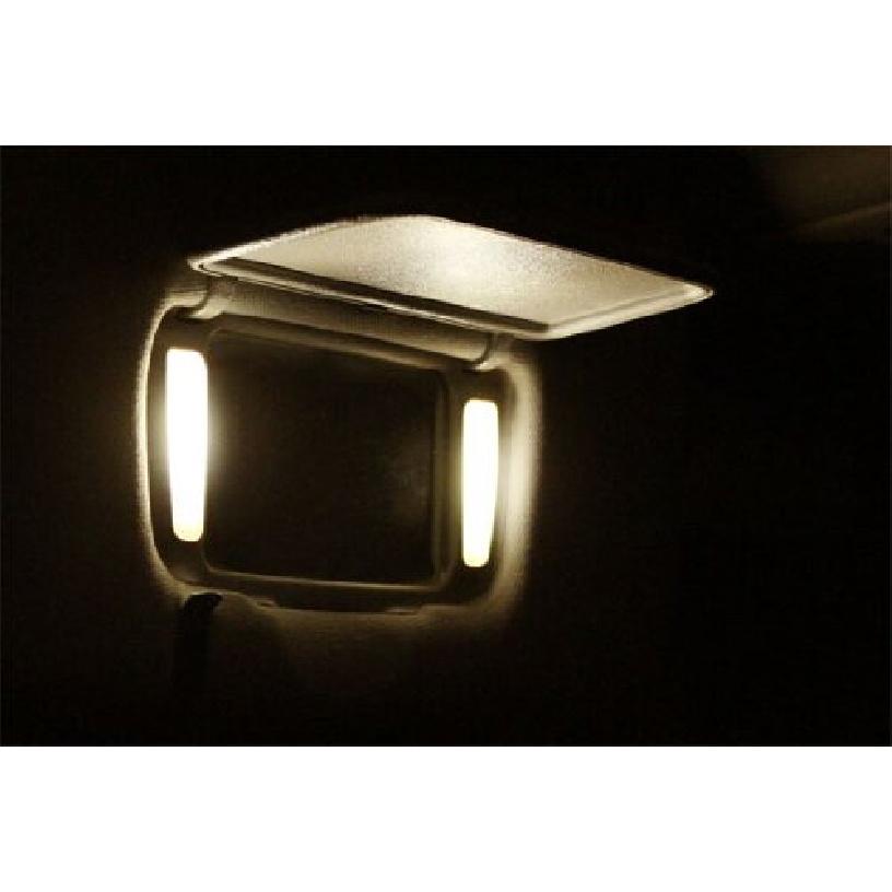 (2) Warm White 3-SMD 6641 LED Bulbs For Car Vanity Mirror Lights Sun Visor Lamp