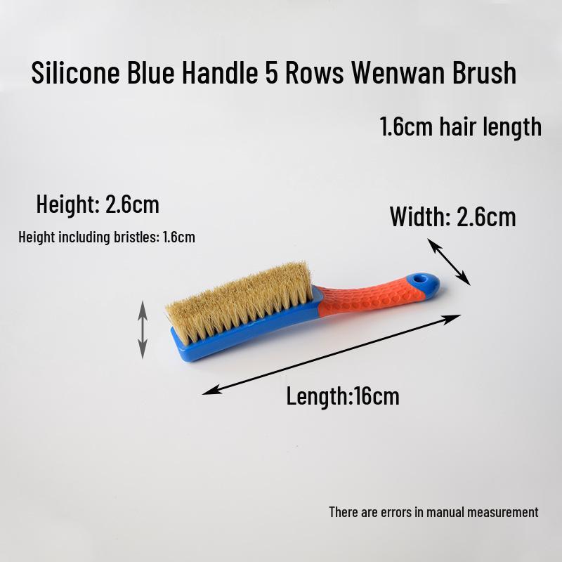Wenwan Nano & Bristle Brush with Dual-Color Silicone Handle