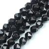 Wide Surface Black Agate Loose Beads for DIY Necklaces, Bracelets, and Pendants