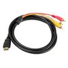 5 Feet 1080P HDTV HDMI-compatible Male To 3 RCA Audio Video AV Cable Cord Adapter