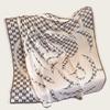 Hangzhou Silk Satin Brocade Scarf 110x110: Versatile Large Silk Feel Shawl for Air Conditioning