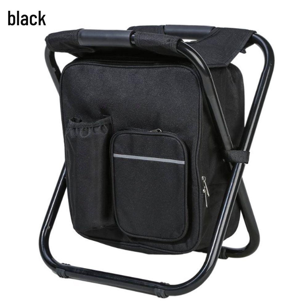 Oxford Cloth Outdoor Cooler Bag with Folding Chair for Fishing & Picnics