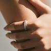 MODIAN 925 Silver Luxury Irregular Geometric Zirconia Eternity Band Ring For Women Wedding Engagement Fine Jewelry