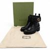 Pristine GUCCI Ankle Boots GG Marmont Lace-Up Leather Short Boots 35 670397 Used