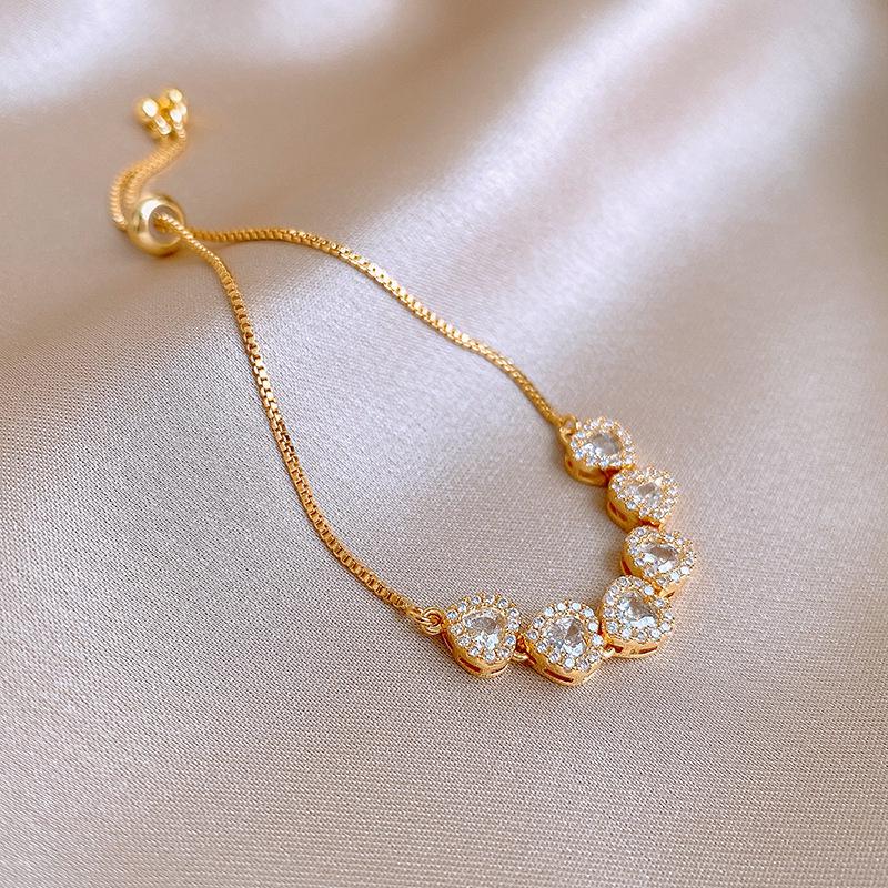 Elegante Geometrische Zirkonia Armband voor Damesmode - Veelzijdig, Trendy Bangle Sieraden