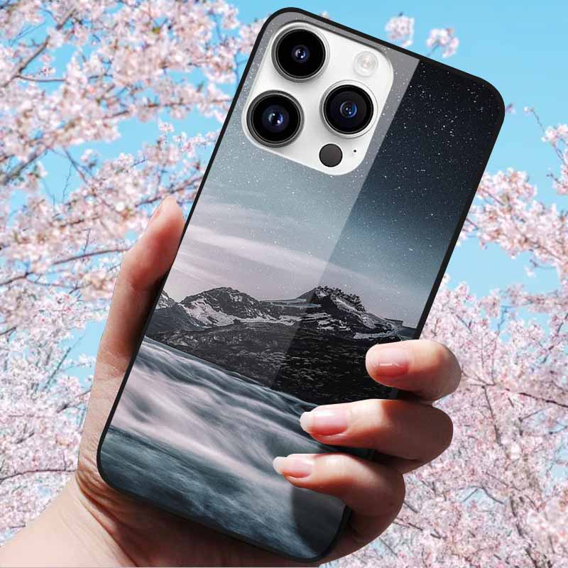 For iPhone 16 Pro Max Case Tempered Glass Hard Fashion Cover Soft Bumper for iPhone 16 Pro Phone Shell Capa iPhone 16 Plus Cases