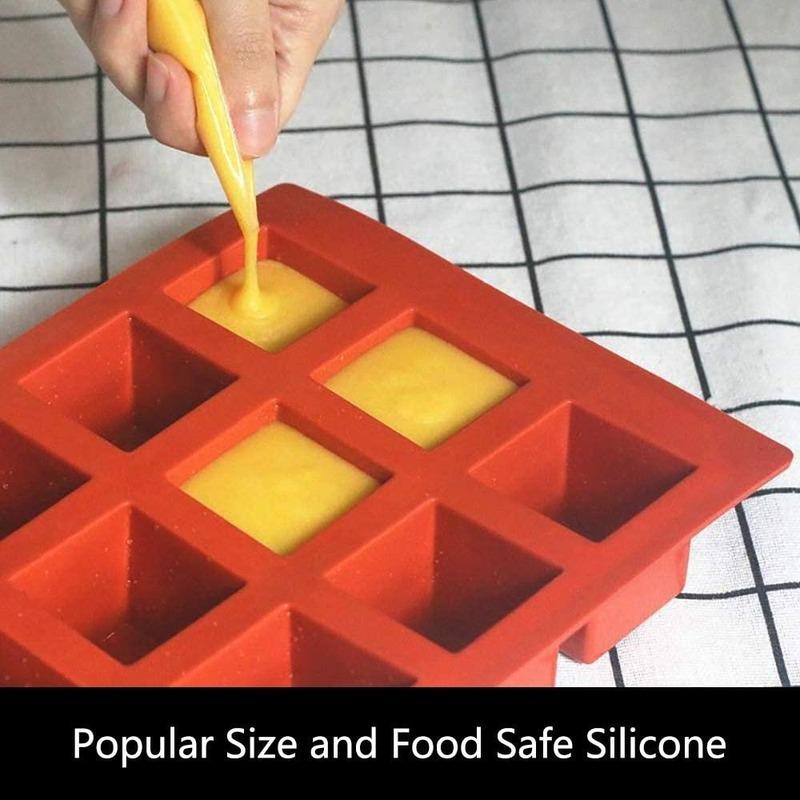 15Cavity Magic Cube Splice Cake Square Brownie Molds Mousse French Dessert Jelly Pudding Soap Candy Pastry Mold Cake for Baking