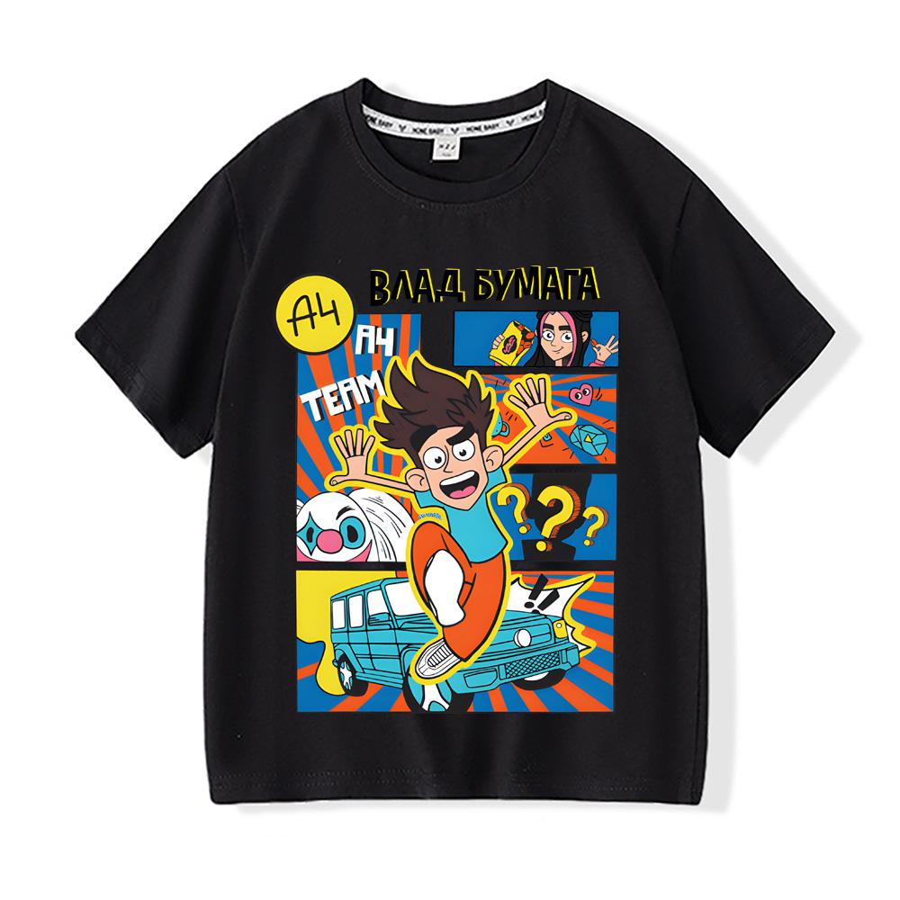 Kids Clothes A4 T-shirt Short Sleeve Tops Girls Boys Tshirt Y2k Tees A4 Summer Anime Tees Tops